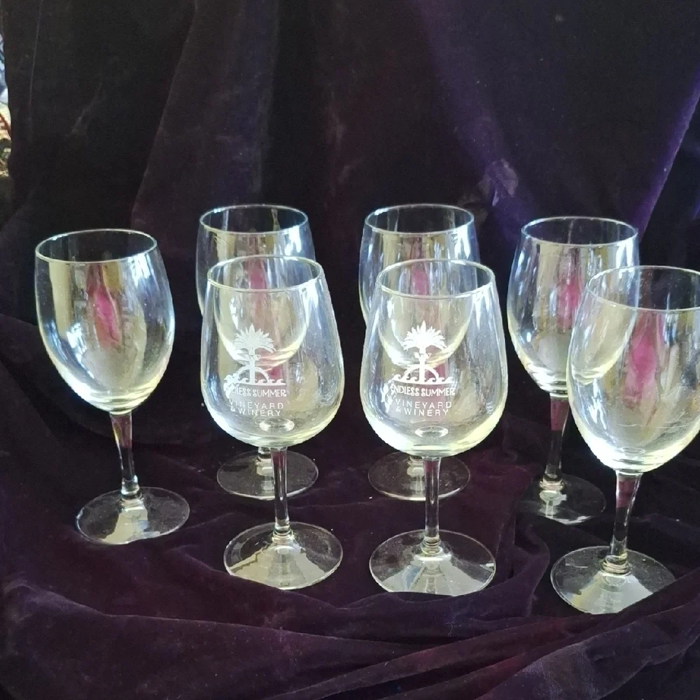 Stemmed Wine Glasses 7 Glasses